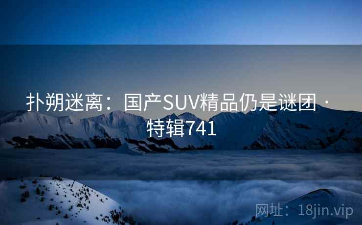 扑朔迷离:国产SUV精品仍是谜团 · 特辑741 扑朔迷离:国产SUV精品仍是谜团 · 特辑741