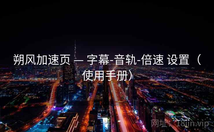 朔风加速页 — 字幕-音轨-倍速 设置（使用手册）