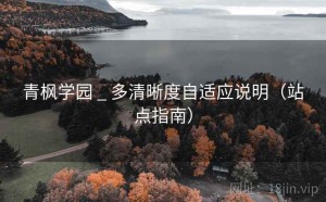 青枫学园 _ 多清晰度自适应说明（站点指南）