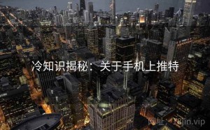 冷知识揭秘：关于手机上推特