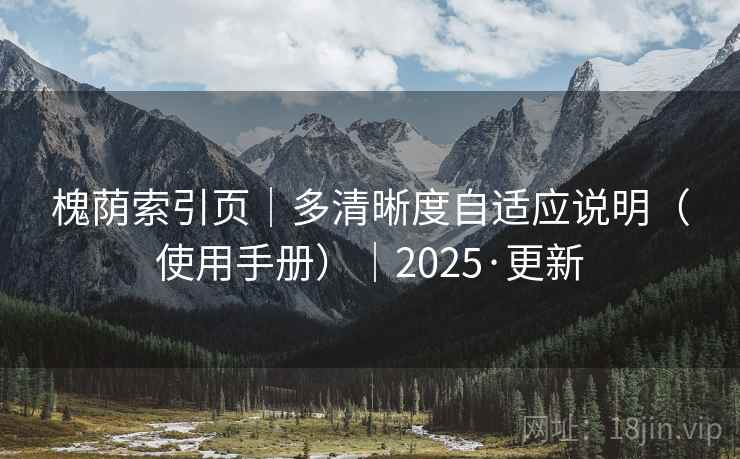 槐荫索引页｜多清晰度自适应说明（使用手册）｜2025·更新