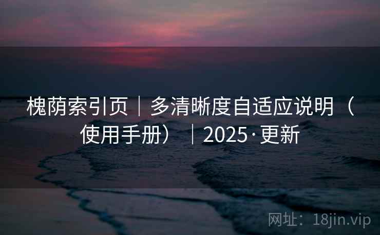 槐荫索引页｜多清晰度自适应说明（使用手册）｜2025·更新